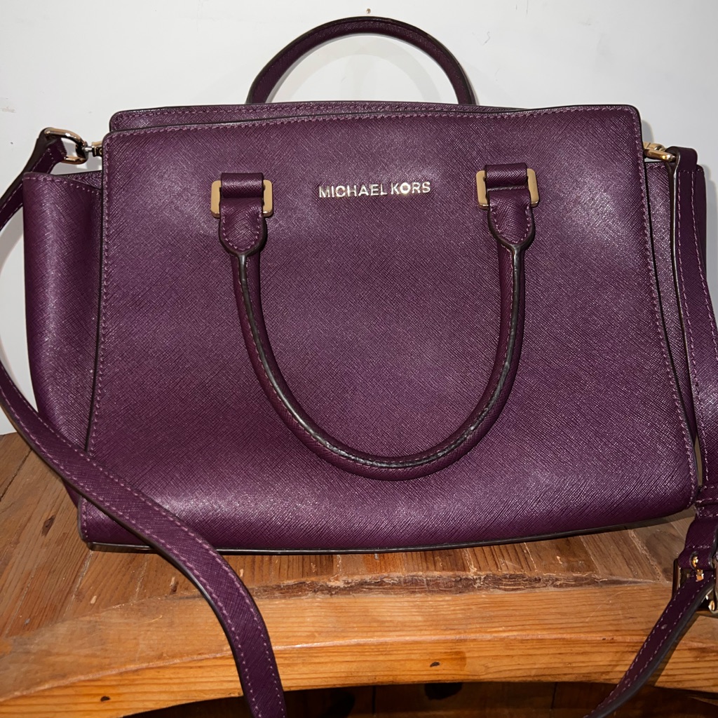 Michael Kors Plum Leather Tote